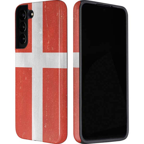 Denmark Flag Distressed Galaxy S22 Pro Case